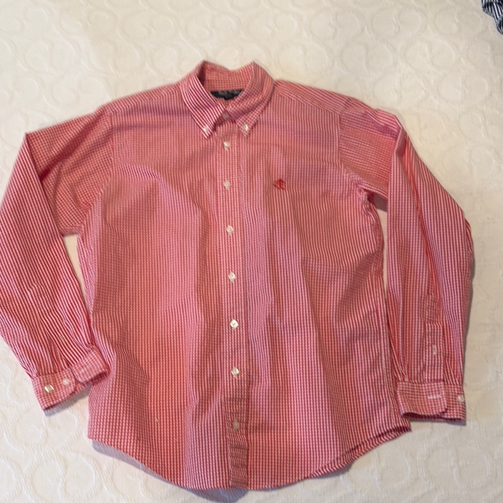 Brooks Brothers Boys Kids Classic Red Gingham button down Shirt L 14 16